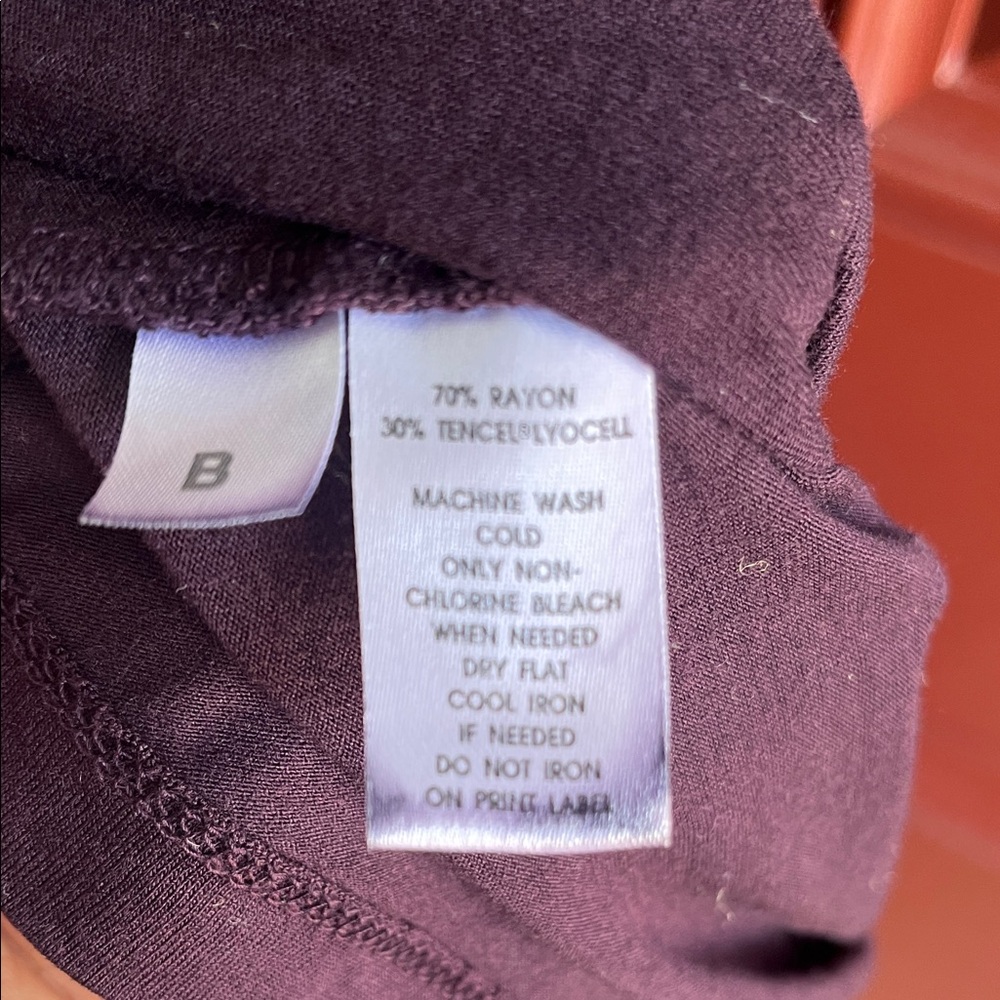 EUC Ann Taylor Loft Purple Drape Neck Long Sleeve Top (M) - Picture 6 of 6